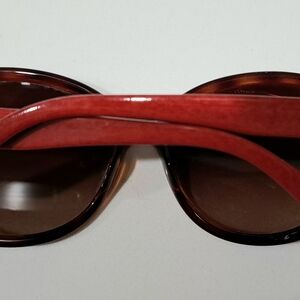 Salvatore Ferragamo Red and Brown Sunglasses